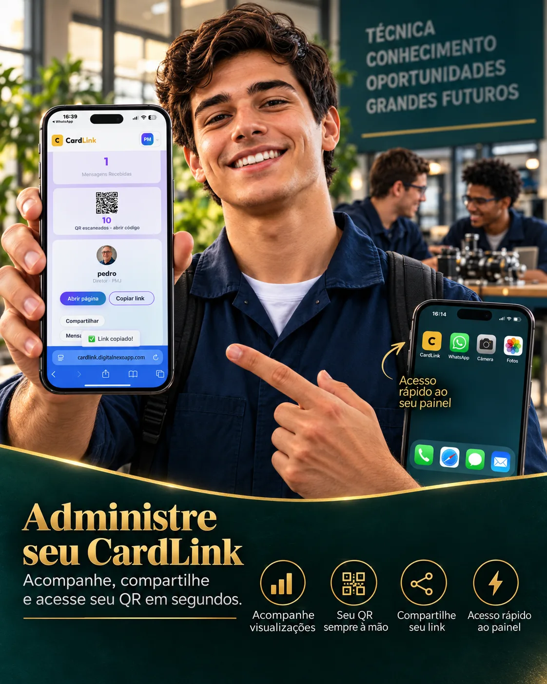 QR Code de balcão e atalho no celular